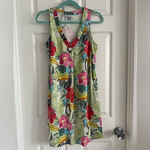 Tommy Bahama Dress If One Can Toucan Linen Blend Sleeveless
Dress EUC! Size XS